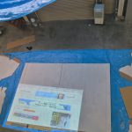 倉庫内でプロジェクター撮影