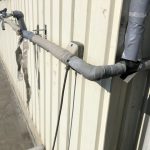 倉庫の水道管も凍結です