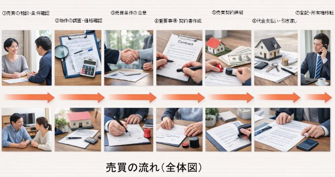 売買の流れ 不動産物件